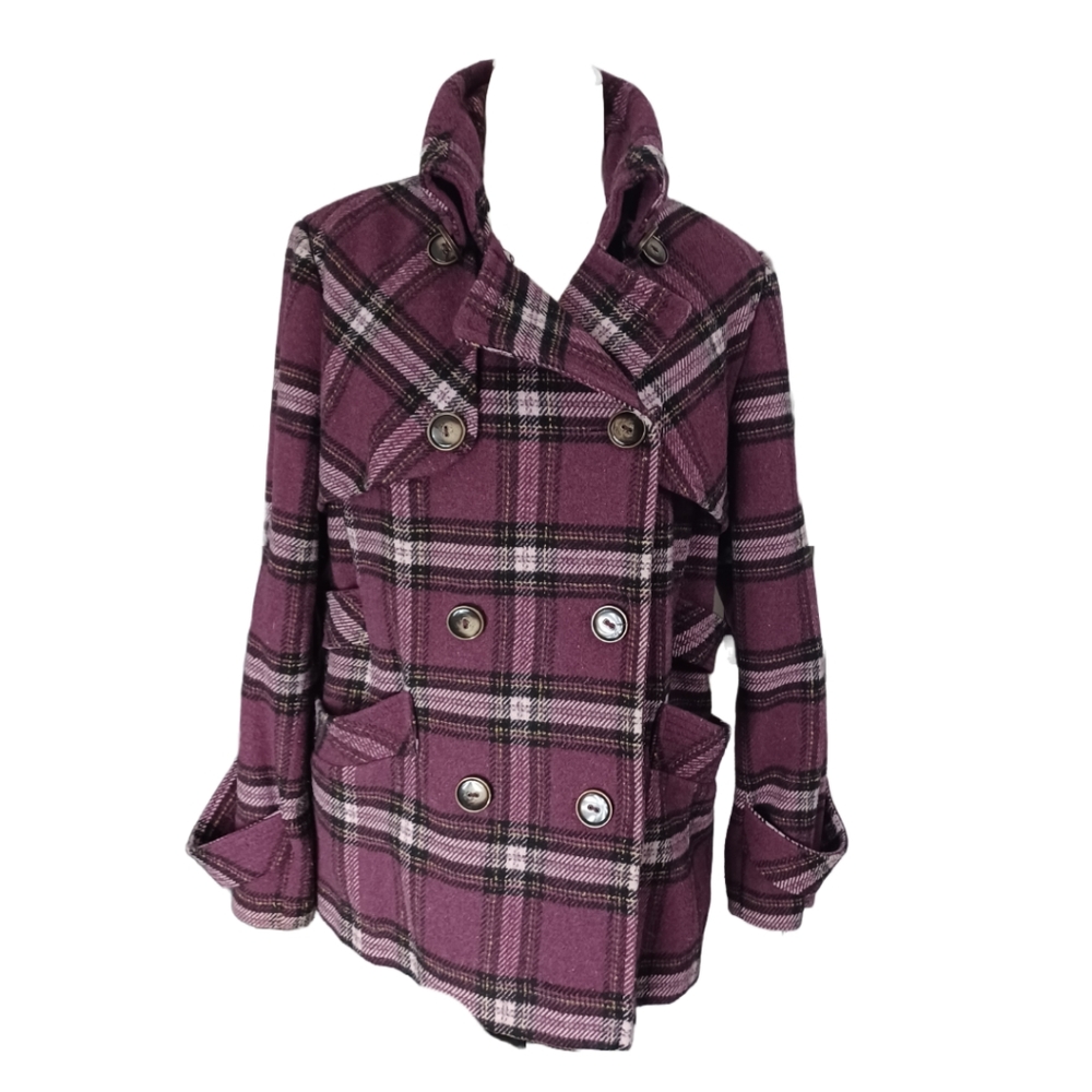 HYDRAULIC THE BLUE JEAN STANDARD PLAID COAT SIZE 1X